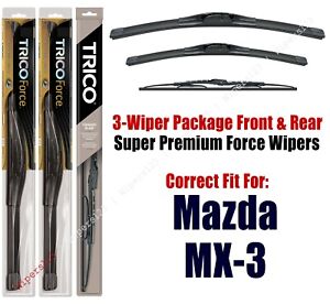 Wipers 3-Pack Hi-Performance fits 1992-1996 Mazda MX-3 - 25210/180/30210