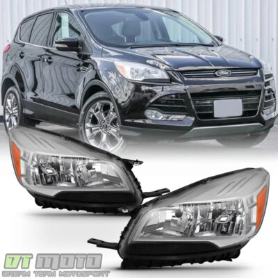 2013-2016 Ford Escape Headlights Halogen Headlamps Replacement 13-16 Left+Right - Image 1 of 4