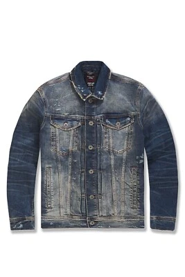 Nueva chaqueta de camionero de mezclilla Jordan Craig Amsterdam para hombre (desierto) talla mediana Foto 1 de 2