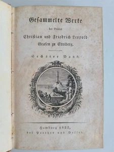 1822 Gesammelte Werke Christian Und Friedrich Leopold Grafen Zu Stolberg antique - Picture 1 of 9