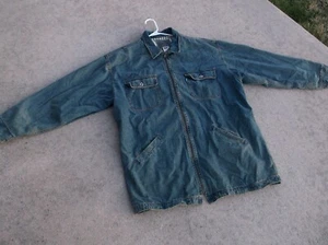 VTG Levis Silver Tab Denim Zip Up Jean Trucker Jacket Men's Size X Large WPL-423 - Picture 1 of 9