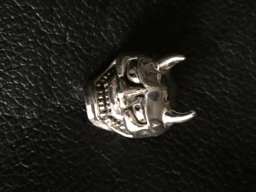 CHROME HEARTS Maschera Sterling Assault Hannya scatta fatture da parete cuori cromati stile bambino re