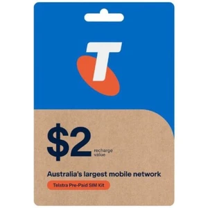 Australia Telstra: $2 Sim Card PAYG Starter SIM Kit - International Shipping - Photo 1 sur 1