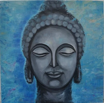 Arte original pintura de Buda Nirvana retrato de Buda arte de pared cara arte de Buda Foto 1 de 4