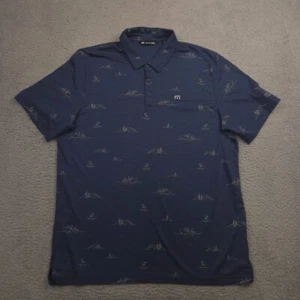 Travis Mathew Golf Polo Mens XXL Navy Scenic Print Jupiter Country Club Peru - Picture 1 of 12