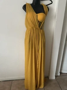 MISS CIRCLE New York Velvet Structured Orange Dress Size XLARGE - Picture 1 of 15