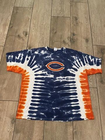 vintage NFL  tie dye chicago bears t shirt 2xl Blue Orange Cover