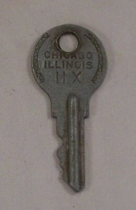 Vintage Chicago Illinois Lock Padlock Key # 11X - Picture 1 of 2