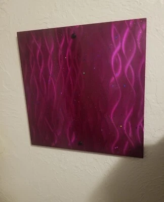 紫色口音面板金属壁挂走廊客厅装饰庭院艺术品  — 第 1/2 张图片