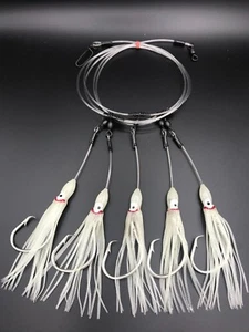 DEEP DROP RIG Grupo Calamar Brillo Lubina Bacalao Azulejos Naufragio Pez - Imagen 1 de 10