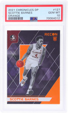 2021 Panini Chronicles Draft Picks #127 Scottie Barnes Recon Orange PSA 10