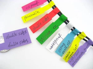 waterproof double sided PVC printable write on cable sticker cable marker tie - Picture 1 of 14