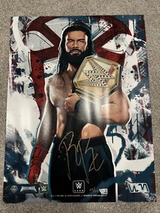 Roman Reigns WRESTLEMANIA 40 SIGNED AUTOGRAPHED LE 40 18X24 WWE Event EXCLUSIVE - Picture 1 of 4