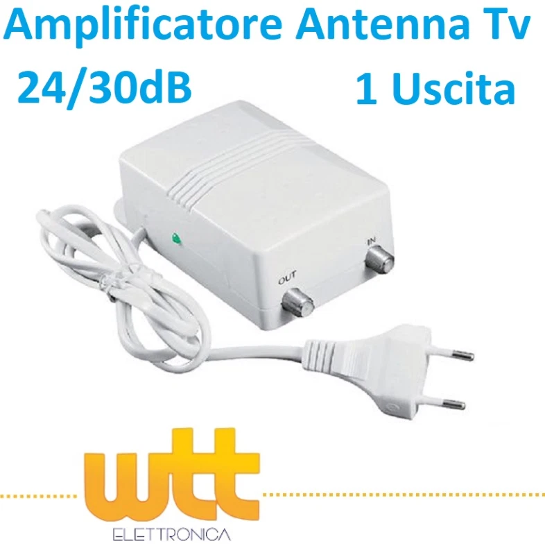 Amplificatore segnale per antenna tv da interno digitale terrestre lineare x uhf - Immagine 1 di 2