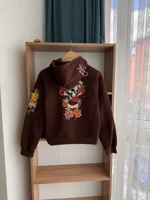 VTG Ed Hardy by Christian Audigier Brown Hoodie - Image 1 of 4