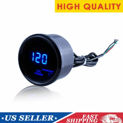 "Manómetro de presión de aceite digital para coche 2"" 52 mm LED 120PSI con kit de sensores" Foto 1 de 4