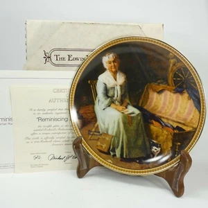 REMINISCING IN THE QUITE Knowles Plate Norman Rockwell Rediscovered Women  Z1HYL - Foto 1 di 12