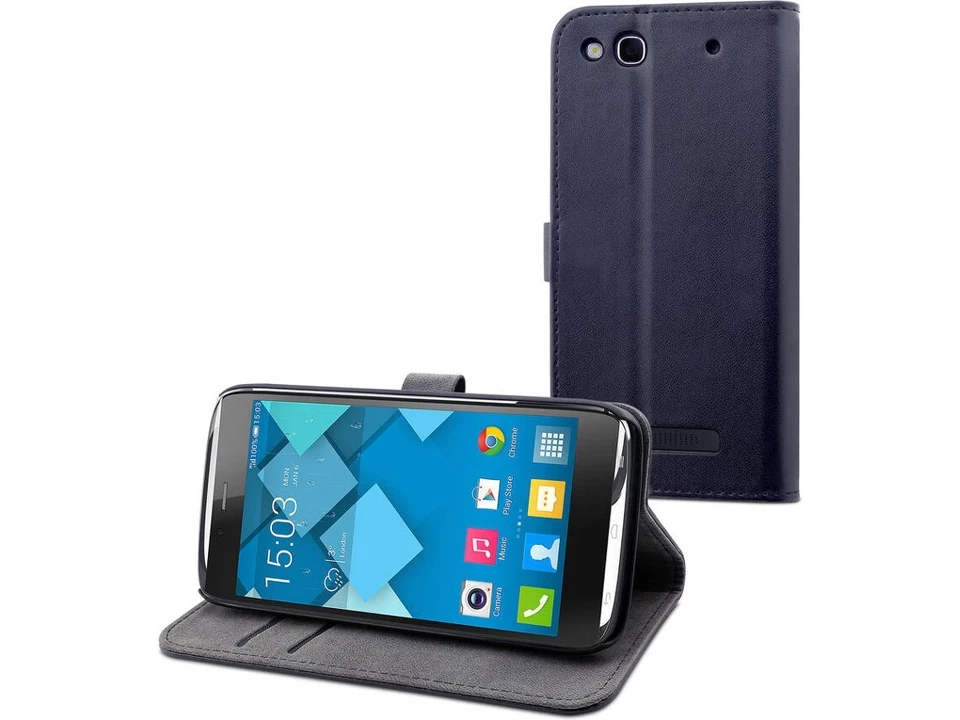Muvit Slim S Folio - Protection Flap Black - for Alcatel One Touch Idol Alpha - Image 1 of 1