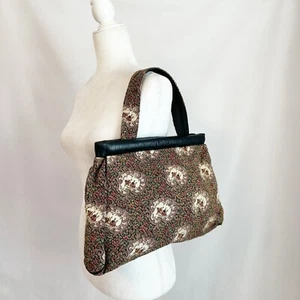 Vintage A&N A Knitility Reg Floral Tapestry Bag Purse Clasp Closure - Picture 1 of 18