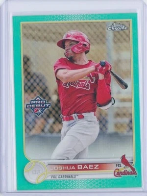 Joshua Baez 2022 Topps Pro Debut Chrome #PDC-40 Aqua Refractor /75 - Image 1 of 2