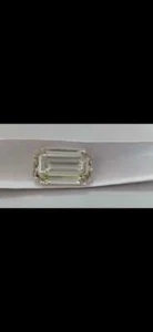 50 Ct Emerald Cut Off-White Lab Created Diamond Great Shine Clarity Certified ! - Picture 1 of 4