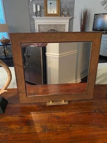 Nice, vintage cast iron mirror Cover