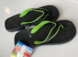 Havaianas - Men's WAVE Thongs Flip Flops Black/Green USA Size 10/11 Brazil 45/46 - Picture 1 of 1