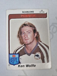 1980 SCANLENS RUGBY LEAGUE CARD # 69 Ken Wolffe Penrith Panthers - Picture 1 of 6