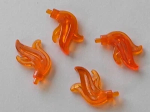 4 x LEGO TrOrange Trans Orange plume triple x1934 64647 / Set 10236 75954 75149 - Picture 1 of 1