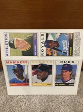 1989 SCD Baseball Card Pocket Price Guide #3 Ken Griffey Jr RC Uncut Sheet