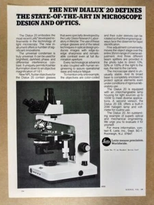 1978 Leitz Dialux 20 EB Microscopio stampa vintage annuncio - Foto 1 di 1