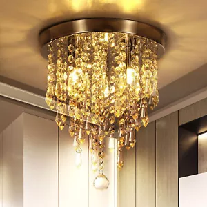 Kristall Deckenleuchte Kronleuchter Deckenlampe Lüster Leuchte LED Pendelleuchts - Bild 1 von 8