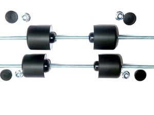 APRILIA SHIVER 750 2007-16 CRASH PROTECTION FRONT REAR WHEEL PUCKS KNOBS SLIDERS - Picture 1 of 10