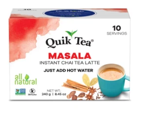 Quik Tea Masala Chai Tee Latte - 10 Stück Einzelbox - komplett natürliche Konservierungsstoffe - Bild 1 von 4