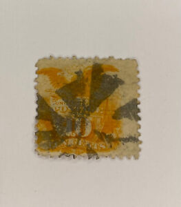 Shield and Eagle 10 cent orange stamp 1869 U.S. #116 used A120