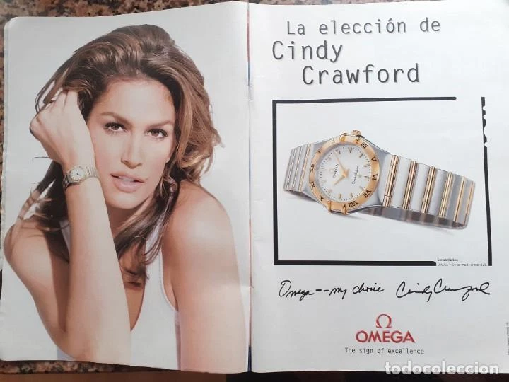 clipping H 2775 CINDY CRAWFORD OMEGA AD - Image 1 of 1