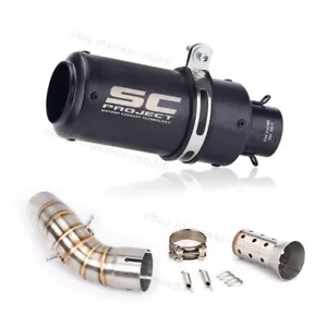 Silenciador negro 51 mm tubo de escape de enlace medio para motocicleta Kawasaki Z900 2017-2023 - Imagen 1 de 10
