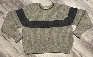 Vintage 80s Gap Clothing Co Sweater Size Large Wool Acrylic Striped Basic - Picture 1 of 10