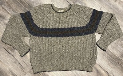 Vintage 80s Gap Clothing Co Sweater Size Large Wool Acrylic Striped Basic - Image 1 of 4