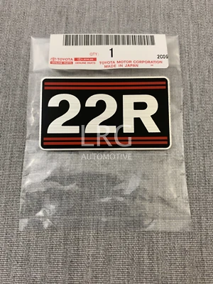 Calcomanía de placa de motor genuina Toyota 22R camioneta 4Runner Celica Corona 80-91 OEM Foto 1 de 3