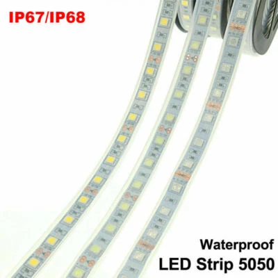 IP67 IP68 Waterproof Under Water LED Strip Light 5050 DC12V Silicon Tube Outdoor - Image 1 of 4