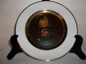 VINTAGE J.K.W. EDLER PORZELLAN 9 7/8" TELLER CONQUISTADOR SPANISCHER OFFIZIER DEUTSCHLAND - Bild 1 von 7