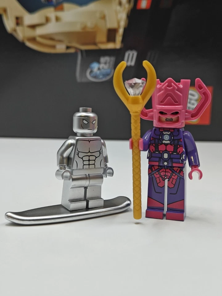 NEW Marvel Galactus + Silver Surfer Custom Lego Minifigure Galan Norrin Radd - Image 1 of 2