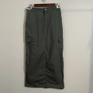 Vintage Y2K Billabong Utility Maxi Skirt Cargocore Grunge Streetwear Size 3 - Picture 1 of 8