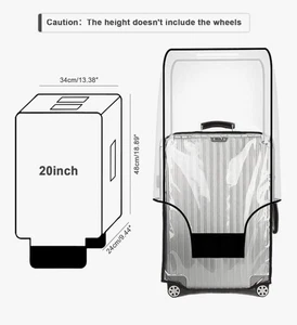 20" Transparent Clear PVC Travel Luggage Cover Suitcase Protector Waterproof - Picture 1 of 3