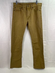 Levi Strauss 513 Men's Khaki Stretch Regular Straight 5-Pocket Jeans Size 31x32 - Picture 1 of 5