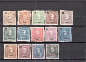 Angra Portugal 1897 D. Carlos I set used cat 66 Euros - Picture 1 of 1
