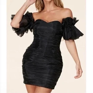 Latiste Black Mini Off The ShoulderDress(Size Medium) - Picture 1 of 6