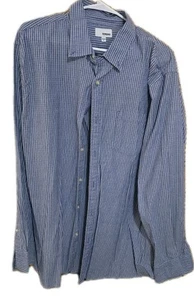 Camisa Sonoma, Para Mujer Talla XL, Azul Blanco, Rayas, Manga Larga Abotonada - Imagen 1 de 3