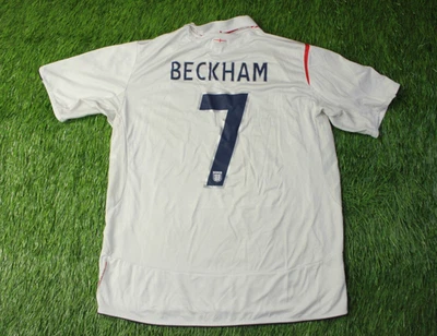 ENGLAND TEAM BECKHAM 2005/2007 FOOTBALL SHIRT JERSEY HOME UMBRO ORIGINAL SIZE XL - Image 1 of 4